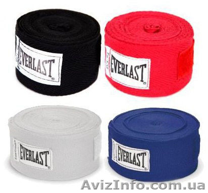 Бинт боксерский Everlast 3.5 метра: красный, синий, черный - <ro>Изображение</ro><ru>Изображение</ru> #1, <ru>Объявление</ru> #1458726