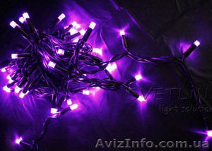 Уличная светодиодная гирлянда нить 5м фиолетовый - <ro>Изображение</ro><ru>Изображение</ru> #1, <ru>Объявление</ru> #1493504