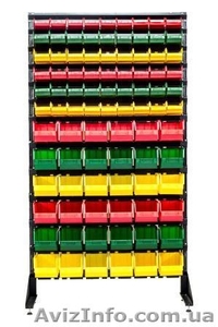 Стеллаж и лотки под крепеж в гараж