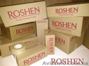 Коробки картонные с логотипом Рошен (Roshen). Разового использования. - <ro>Изображение</ro><ru>Изображение</ru> #1, <ru>Объявление</ru> #1628843