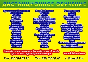 Обучение на курсах дистанционное Кривом Роге