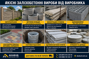 Залізобетонні вироби від виробника 
