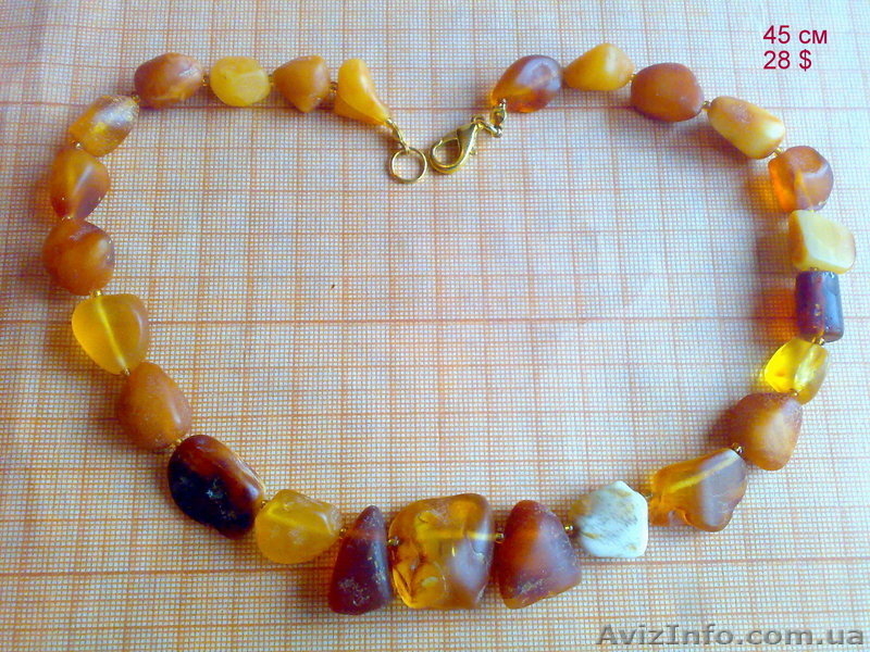 Лечебные бусы из слегка шлифованного янтаря - <ro>Изображение</ro><ru>Изображение</ru> #1, <ru>Объявление</ru> #934433